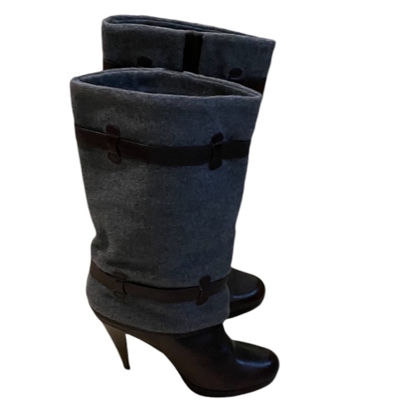 Cole Haan Kennedy Nike Air Leather Wool Mini Platform Knee-High - Picture 3 of 11